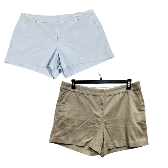 Pants - J.Crew Women's Shorts Bundle Size 14 Blue & Khaki Casual Summer Preppy